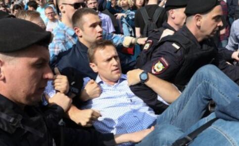 普京最大政阿列克谢·纳瓦尼(Alexei Navalny)敌非法集会再被捕